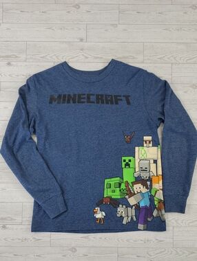 Minecraft Mojang Blue Long-Sleeve Shirt